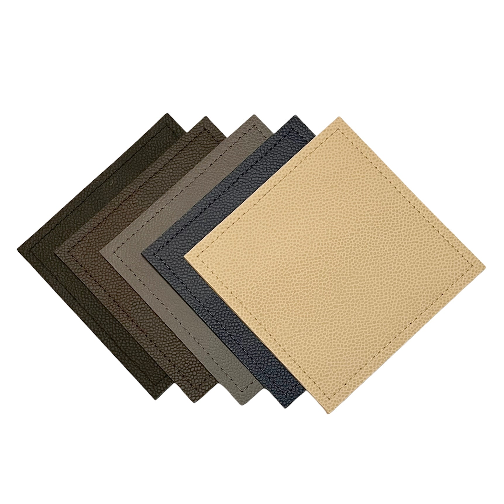 PD Leather Square Coasters - Set of 8