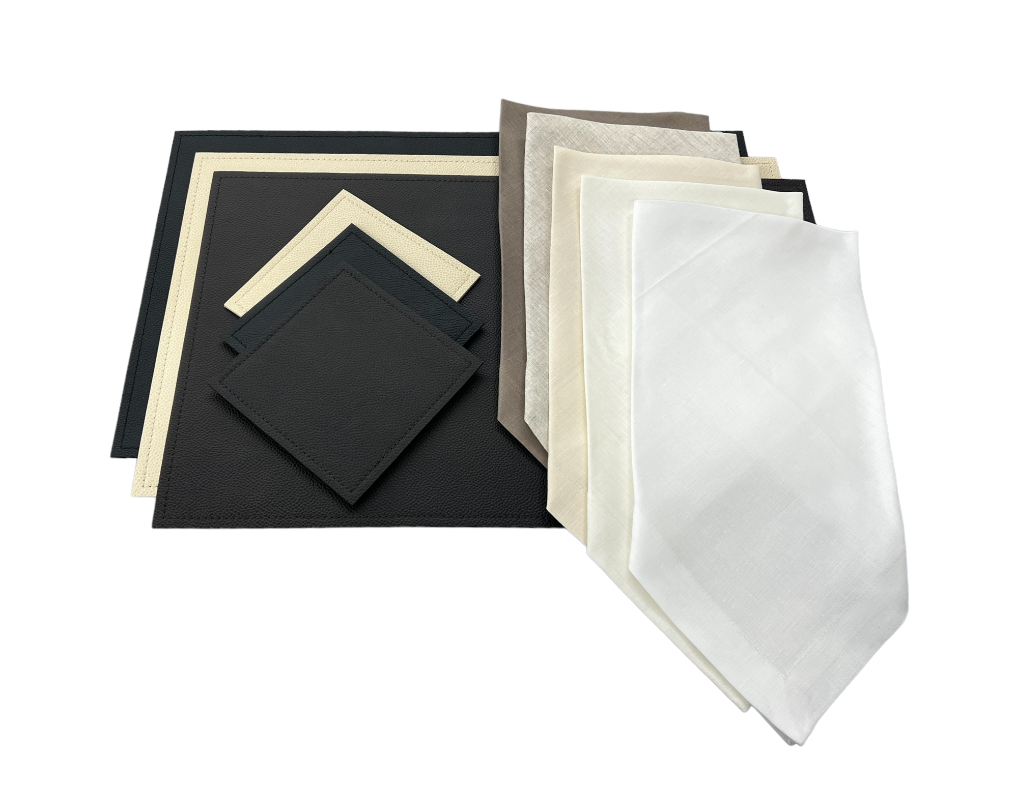 PD Leather Square Coasters - Set of 8