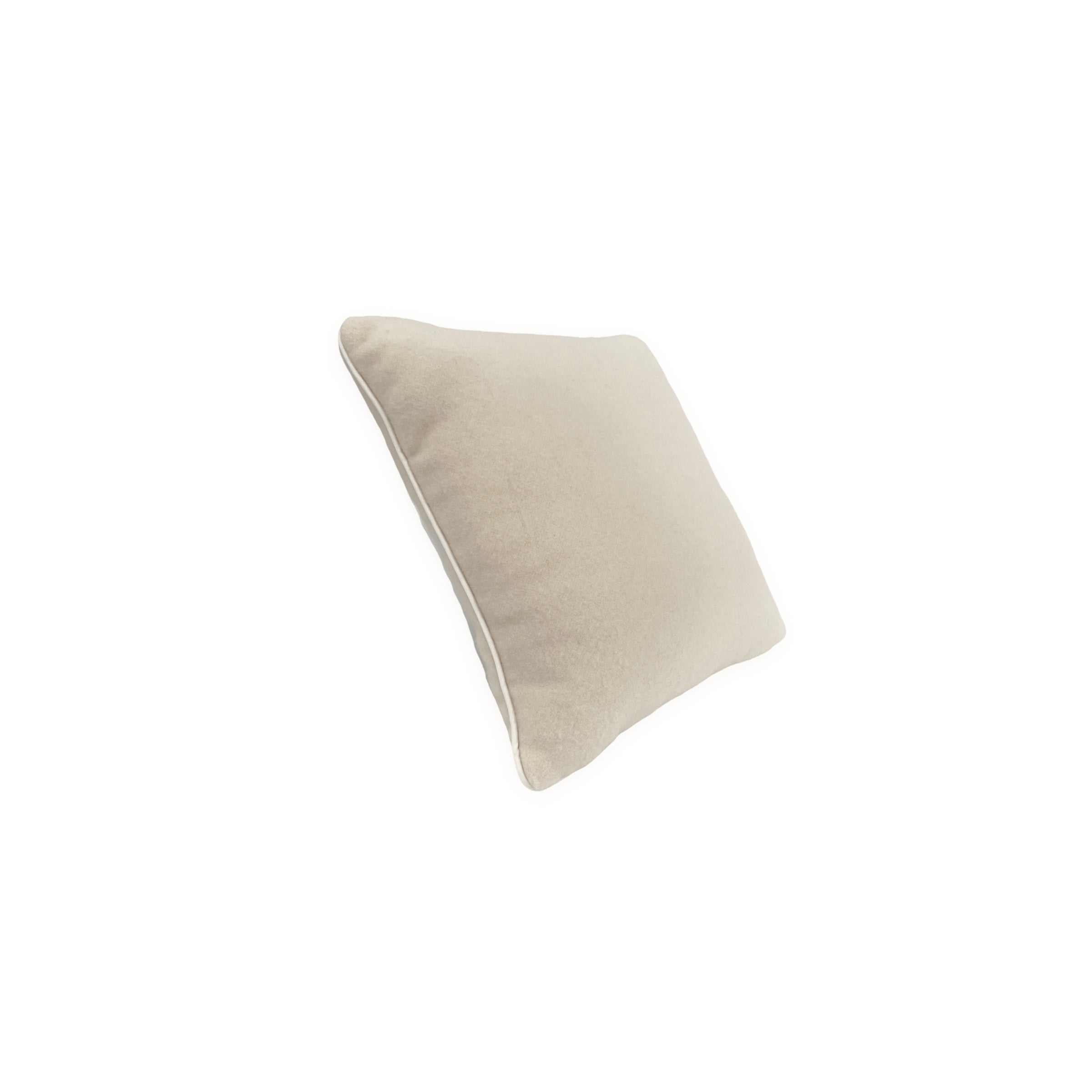 PD Ivory Cashmere Welt Square Pillow