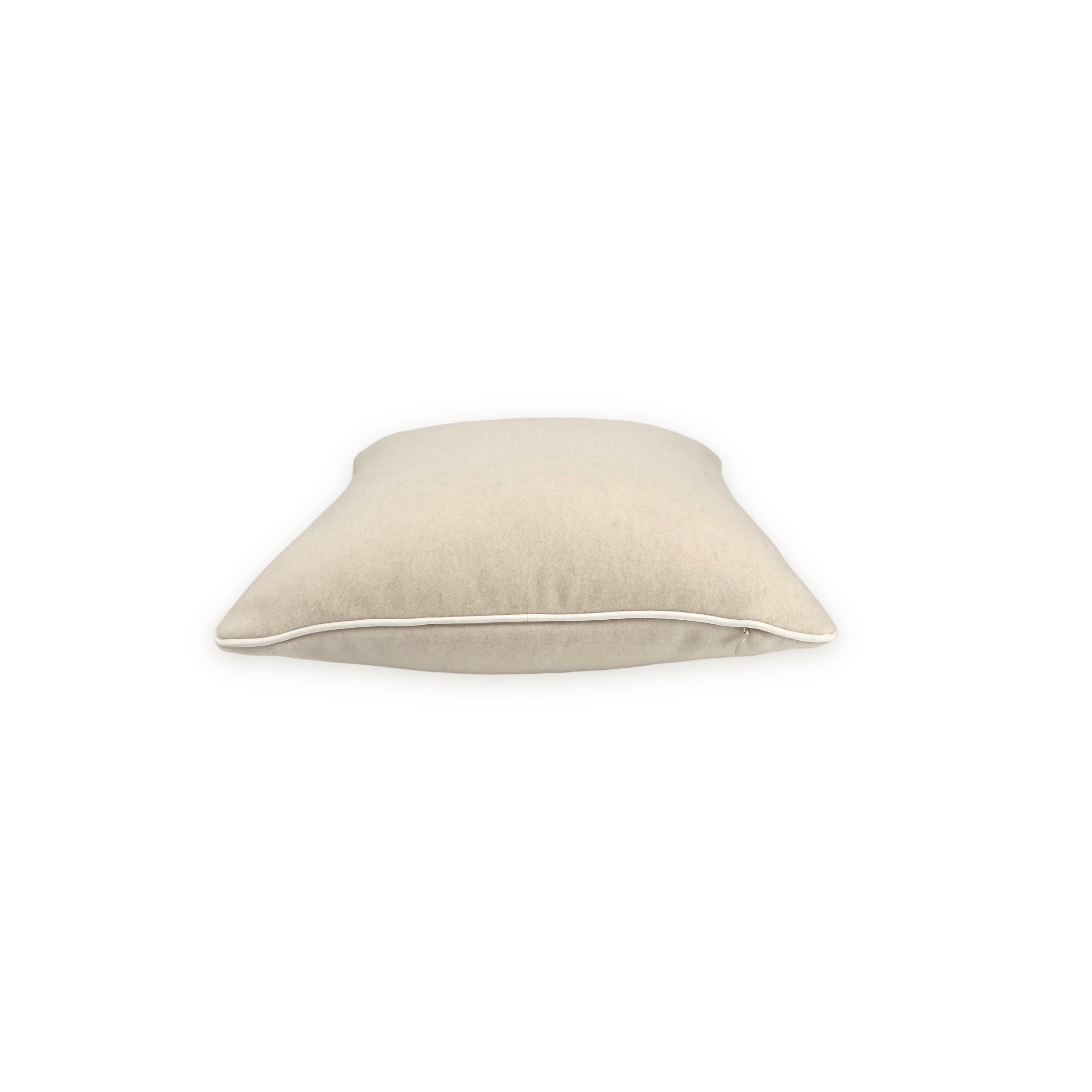 PD Ivory Cashmere Welt Square Pillow