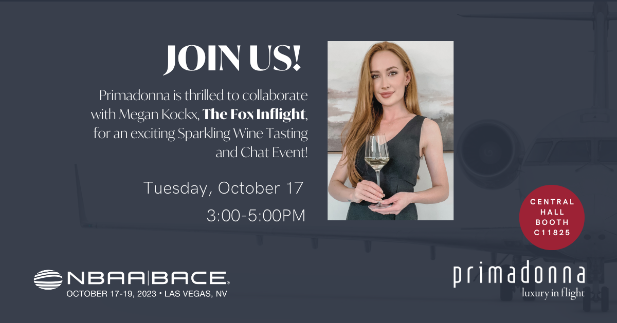 NBAA-BACE 2023 Sparkling Wine Tasting & Chat Event with The Fox Inflight