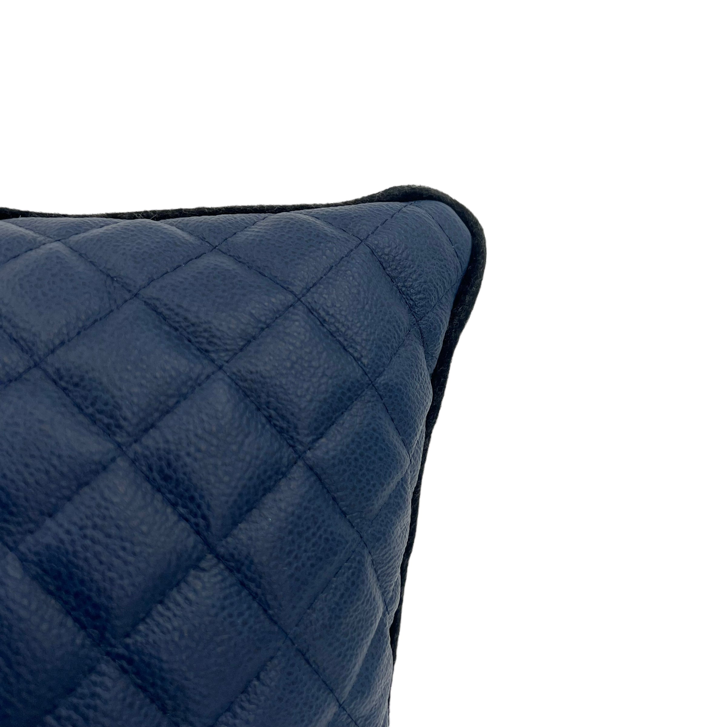 Loro Piana Interiors Leather & Loro Quilted Lumbar Pillow